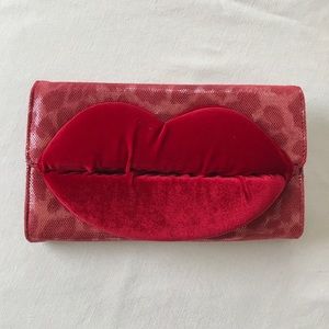 Betsy Johnson Lips Clutch